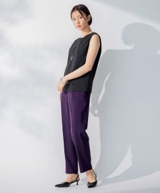 自由区 【洗える】2WAYツイル テーパードパンツ