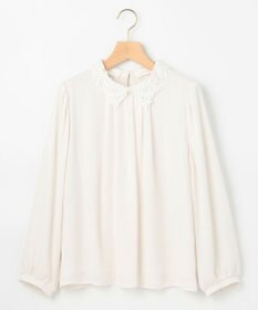 組曲 S 【WEB限定・2WAY】ジョーゼットシフォンレース襟 ブラウス