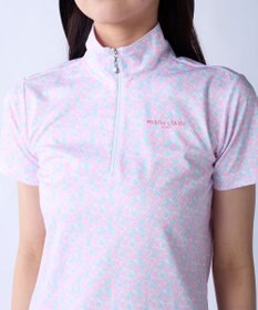 FILA GOLF／marie claire 【Marie claire sports】小花柄ハーフジップ半袖シャツ