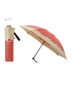 MOONBAT ランバン オン ブルー 折りたたみ傘 チェーン柄サテンジャガードプリント 簡単開閉