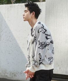 WEGO ベロアモールグラフィティカーディガン