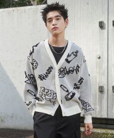 WEGO ベロアモールグラフィティカーディガン