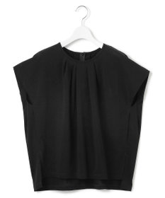 23区 【接触冷感/洗える】ツイストコットンプレーティング タックデザイン カットソー