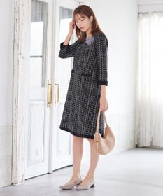 Tiaclasse ツイードAラインワンピース
