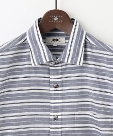 JOSEPH ABBOUD 【清涼感】エアリノマリンボーダーシャツ