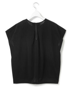 23区 S 【接触冷感/洗える】ツイストコットンプレーティング タックデザイン カットソー