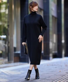 ICB 【WEB限定カラーあり】ウールブレンドスムース レイヤードデザインワンピース