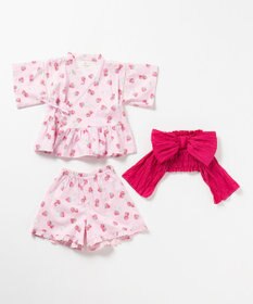 ANY KIDS 【洗濯機可能】簡単帯付き 甚平セット