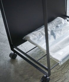 tower 目隠し分別ダストワゴン タワー 3分別  ブラック