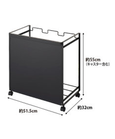 tower 目隠し分別ダストワゴン タワー 3分別  ブラック