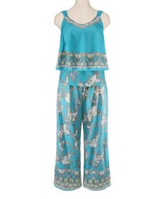 San-ai Resort（三愛水着楽園） ロングパンツセット　13L・15L　【Coral veil（コーラルヴェール）】