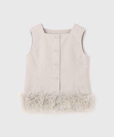 GRACE CONTINENTAL チュールヘムカットトップ