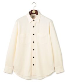 J.PRESS MEN ウールコットン ダブルカバーツイルシャツ