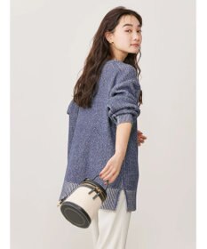 AMERICAN HOLIC クルーネック編み違いニットチュニック