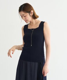 YECCA VECCA 2wayスクエアノースリーブニット