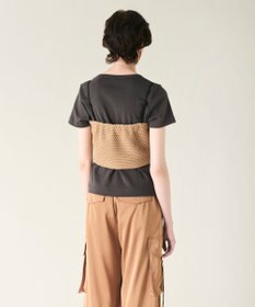 GRACE CONTINENTAL ニットライクレースビスチェ