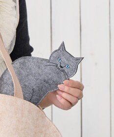 ROOTOTE 3622【ネコポーチ】EU.ウイズルー.オスワリネコ-B