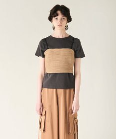 GRACE CONTINENTAL ニットライクレースビスチェ