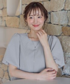 Tiaclasse L 【洗える】リップルピンタックワンピチュニック