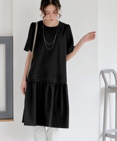 Tiaclasse L 【洗える】リップルピンタックワンピチュニック