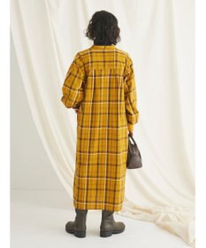 CRAFT STANDARD BOUTIQUE 先染めチェック（小）バンドカラー袖ＲＩＢ　ＯＰ