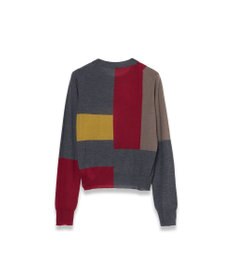 JOSEPH 【洗える】キャッシュエアーオーバーレイ　ラウンドネックニット