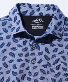 JOSEPH ABBOUD MOUNTAIN 暑さに徹底抗戦【首元に冷感ジェル】フリーズパック ポロ リーフ柄