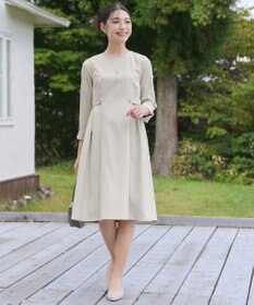 Tiaclasse L 【洗える】ウール調Aラインワンピース