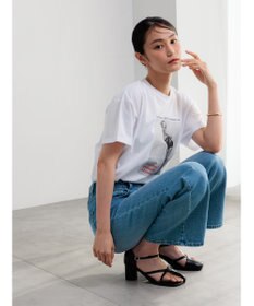 Te chichi マリリンモンローモノクロフォトTシャツ