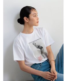 Te chichi マリリンモンローモノクロフォトTシャツ