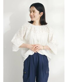 CRAFT STANDARD BOUTIQUE インド綿アイレット刺繍ブラウス