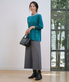 J.PRESS LADIES 【WEB限定カラーあり】ツムギートflannel クロップド パンツ