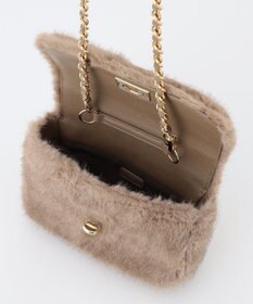 23区 フェイクファーチェーン ショルダー バッグ