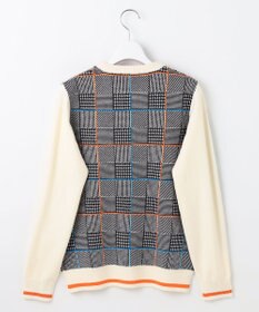 23区GOLF 【WOMEN】チェックジャガード クルーネック ニット