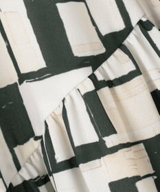 23区 L 【洗える】ARGENTIコラージュプリント ティアードスカート