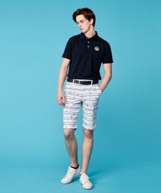 23区GOLF 【MEN】【ストレッチ性】ポリエステルサッカー 半袖ポロシャツ 涼感素材で肌離れGOOD