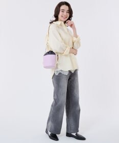 LeSportsac SM DRAWSTRING BUCKET/ライラックグレー/サンドバーコード