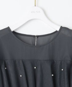 ANY SIS 【Lily Calin】ラッフルチュールフェイクパール ドレス