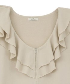 earth music&ecology 【裏毛】フリルカラーＺｉｐウラケブルゾン