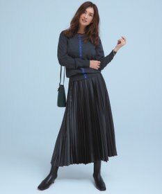 23区 L 【洗える/アンサンブル対応】サステナブルウール バイカラー カーディガン