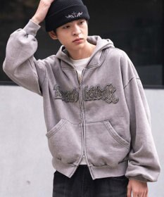 WEGO 【ユニセックス着用ITEM/MLサイズ展開】ショートグラフィックZIPパーカー