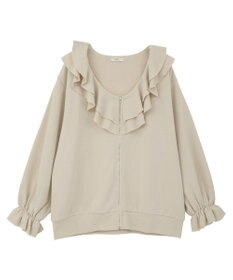 earth music&ecology 【裏毛】フリルカラーＺｉｐウラケブルゾン