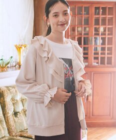 earth music&ecology 【裏毛】フリルカラーＺｉｐウラケブルゾン