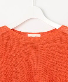 自由区 S 【洗える】リネンミドルゲージドルマンスリーブ ニット