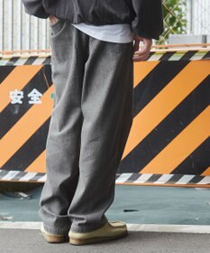WEGO 【ユニセックス着用ITEM/ウエストゴム/SMLサイズ展開】デニムイージーストレートパンツ