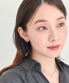 Phoebe 【痛くないシリーズ/金属アレルギー対応】ミニマルストレートフープライトフィットイヤリング　シルバー