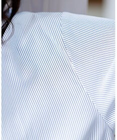 Tiaclasse L 【洗える】ドロストギャザー袖シャツチュニック