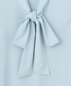 Feroux 【大好評につき追加生産・新色登場】リボンタイパフスリーブ半袖 ブラウス