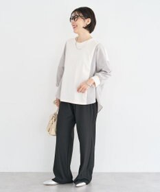 Green Parks ７分袖サイドシャーリングドッキングプルオーバ
