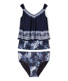 San-ai Resort（三愛水着楽園） ロングパンツセット　13L・15L　【Coral veil（コーラルヴェール）】